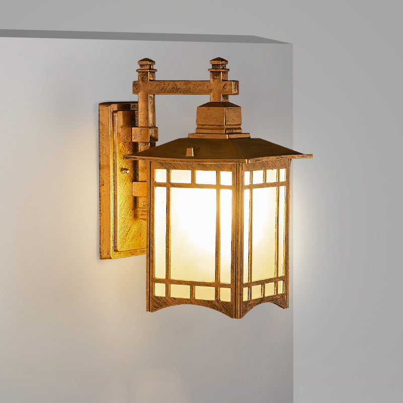 Modern Pavilion 1-Light LED Solar Wall Sconce Lamp Lasson Living