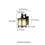 Modern Pavilion 1-Light LED Solar Wall Sconce Lamp Lasson Living