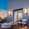 Modern Rectangular Solar LED Wall Sconce 1-Light Lasson Living