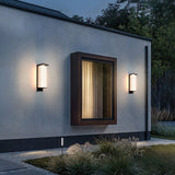 Modern Rectangular Solar LED Wall Sconce 1-Light Lasson Living