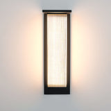 Modern Rectangular Solar LED Wall Sconce 1-Light Lasson Living