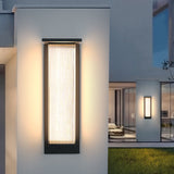 Modern Rectangular Solar LED Wall Sconce 1-Light Lasson Living