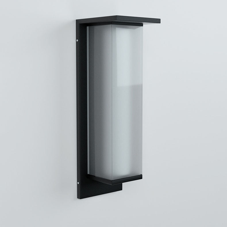 Modern Rectangular Solar LED Wall Sconce 1-Light Lasson Living