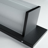 Modern Rectangular Solar LED Wall Sconce 1-Light Lasson Living