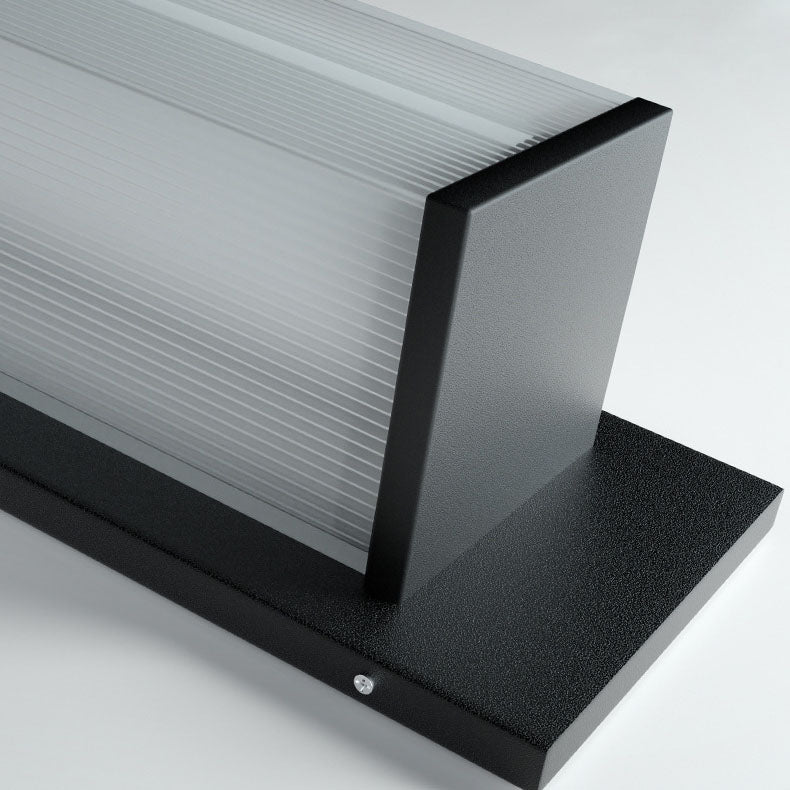 Modern Rectangular Solar LED Wall Sconce 1-Light Lasson Living