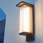 Modern Rectangular Solar LED Wall Sconce 1-Light Lasson Living