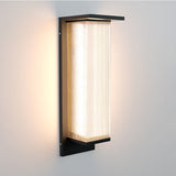 Modern Rectangular Solar LED Wall Sconce 1-Light Lasson Living