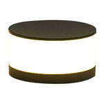 Modern Round Solar LED Post Light 1-Light Lasson Living