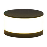 Modern Round Solar LED Post Light 1-Light Lasson Living