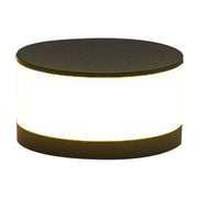 Modern Round Solar LED Post Light 1-Light Lasson Living