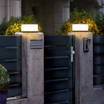 Modern Round Solar LED Post Light 1-Light Lasson Living