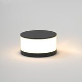 Modern Round Solar LED Post Light 1-Light Lasson Living