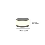 Modern Round Solar LED Post Light 1-Light Lasson Living