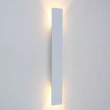 Modern Slim Rectangular LED Outdoor Wall Sconce Lamp 2-Light Lasson Living