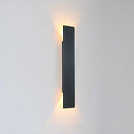 Modern Slim Rectangular LED Outdoor Wall Sconce Lamp 2-Light Lasson Living