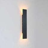 Modern Slim Rectangular LED Outdoor Wall Sconce Lamp 2-Light Lasson Living
