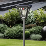 Modern Solar LED Motion Sensor Garden Post Light 1-Light Lasson Living