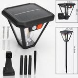 Modern Solar LED Motion Sensor Garden Post Light 1-Light Lasson Living