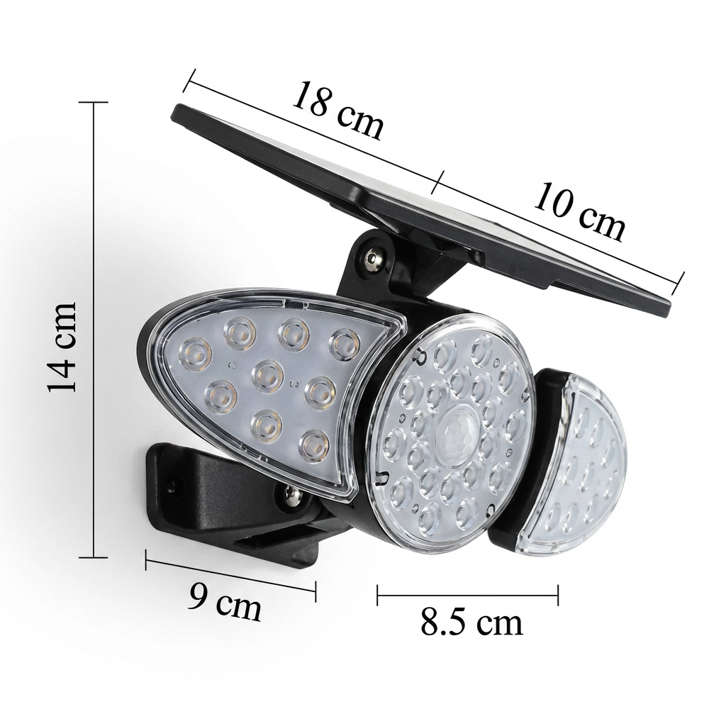 Modern Trapezoid Solar LED Wall Sconce 1-Light Lasson Living