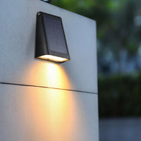 Modern Trapezoid Solar LED Wall Sconce 1-Light Lasson Living