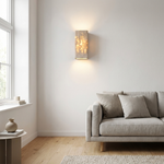 Modern Travertine Stone Rectangular Wall Light LED 1-Light Lasson Living
