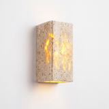 Modern Travertine Stone Rectangular Wall Light LED 1-Light Lasson Living