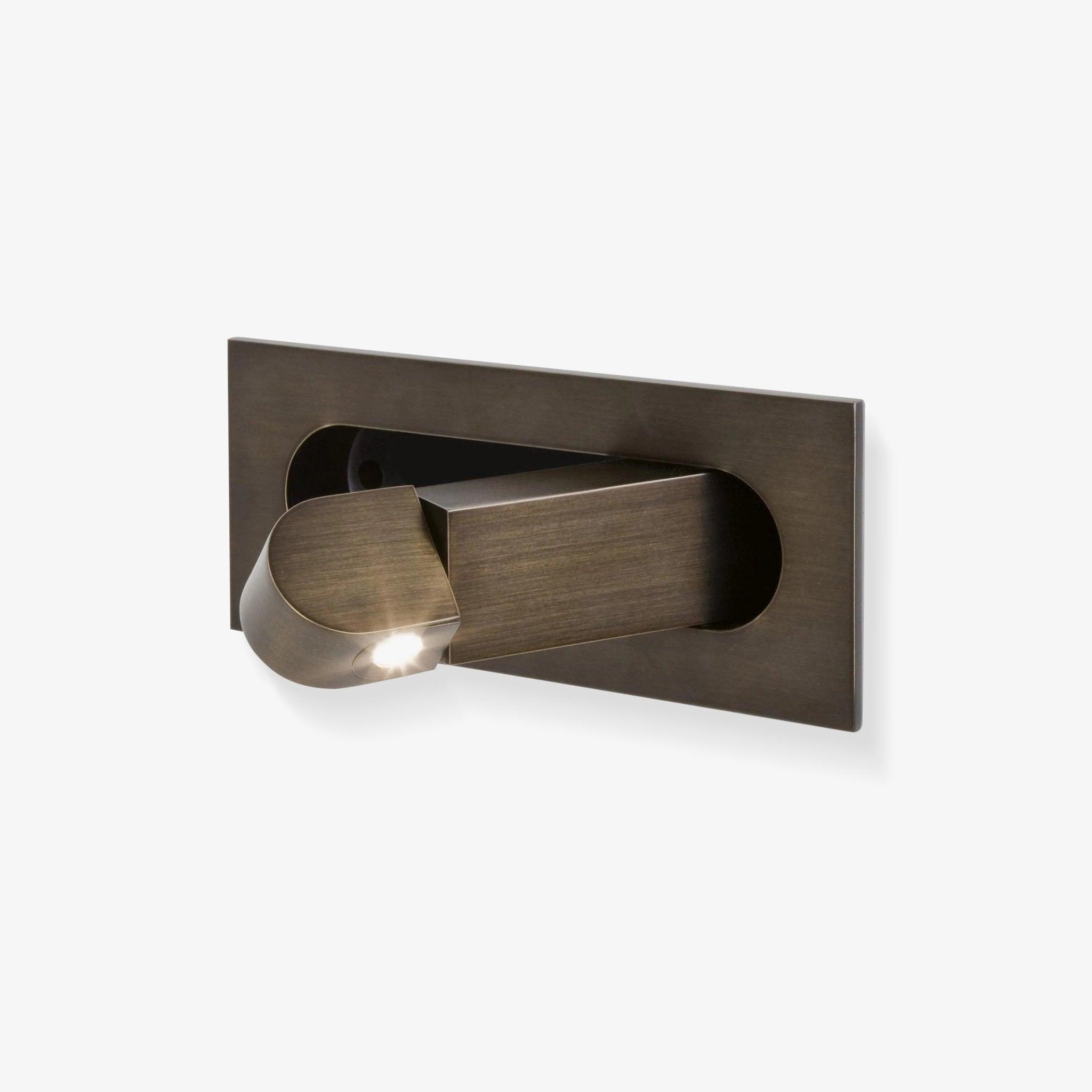 Modern Recessed Rectangular Adjustable LED Wall Sconce 1-Light Lasson Living