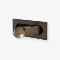 Modern Recessed Rectangular Adjustable LED Wall Sconce 1-Light Lasson Living