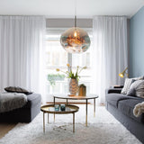Modern Lava Glass Dome Pendant Light 1-Light Lasson Living