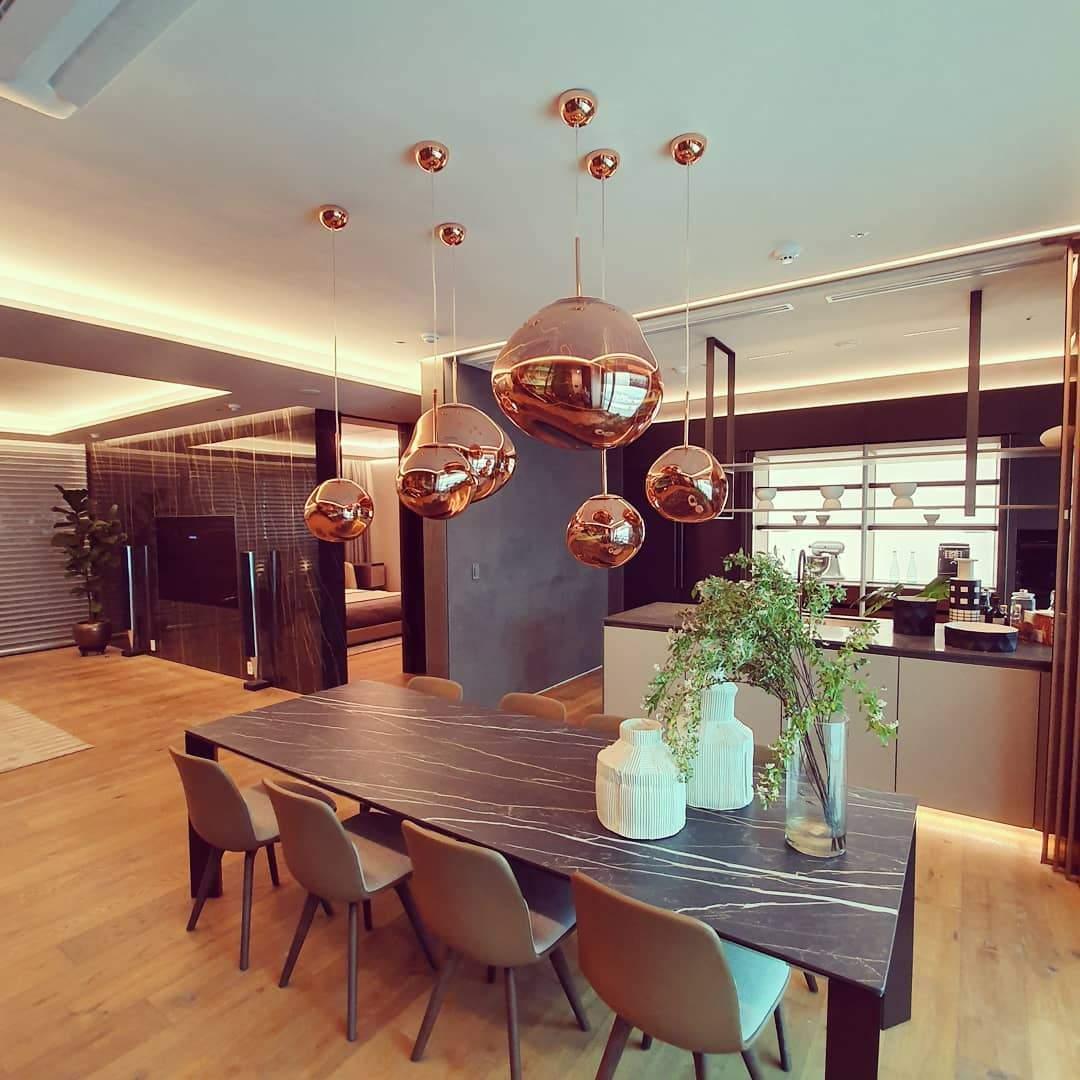 Modern Lava Glass Dome Pendant Light 1-Light Lasson Living