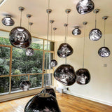 Modern Lava Glass Dome Pendant Light 1-Light Lasson Living