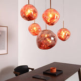Modern Lava Glass Dome Pendant Light 1-Light Lasson Living