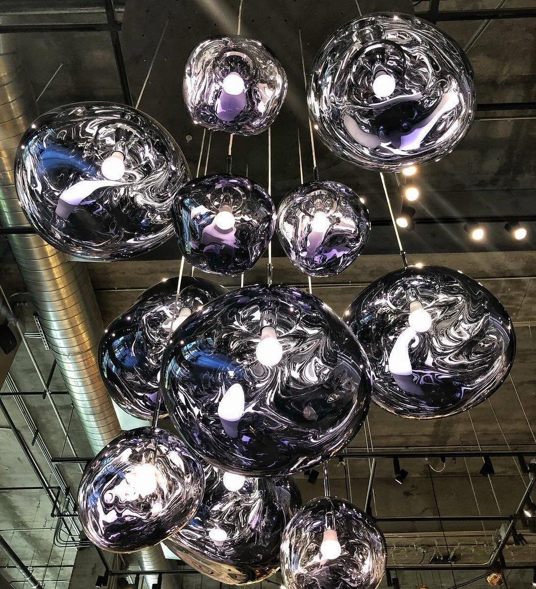 Modern Lava Glass Dome Pendant Light 1-Light Lasson Living