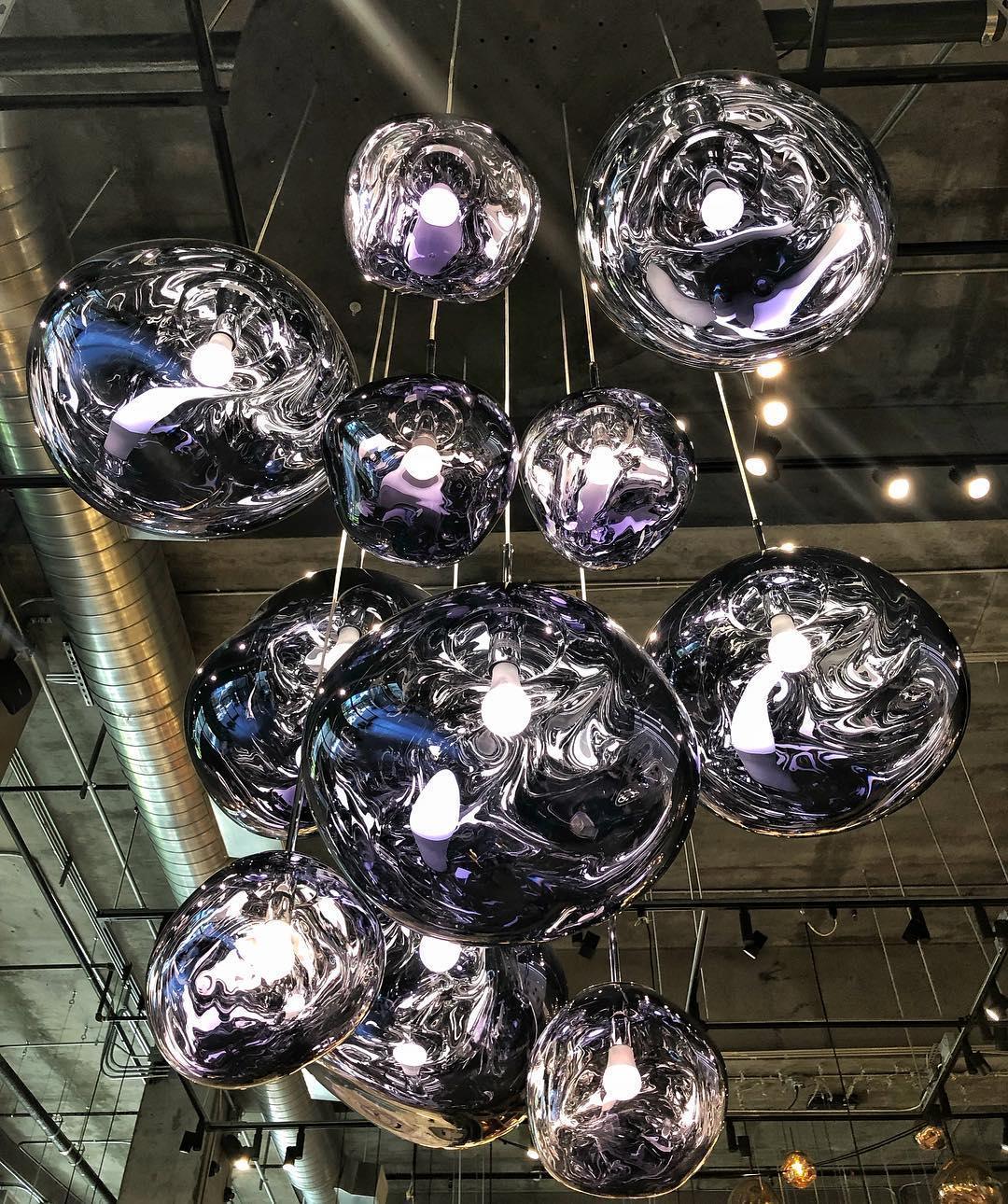 Modern Lava Glass Dome Pendant Light 1-Light Lasson Living