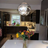 Modern Lava Glass Dome Pendant Light 1-Light Lasson Living