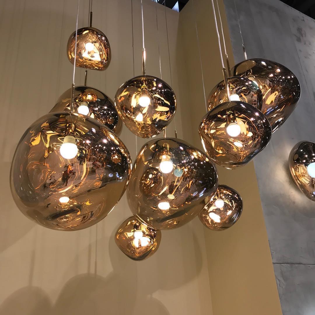 Modern Lava Glass Dome Pendant Light 1-Light Lasson Living