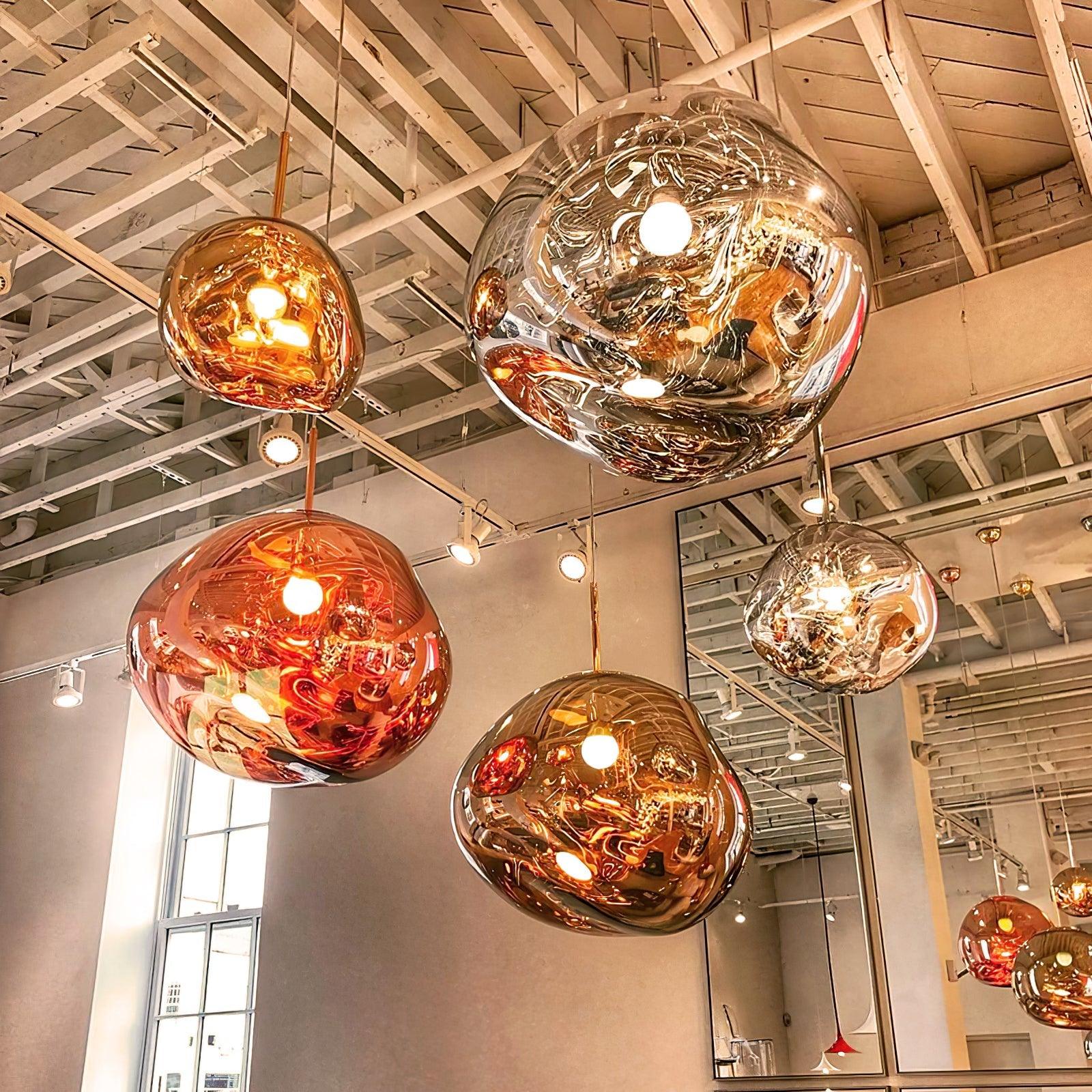 Modern Lava Glass Dome Pendant Light 1-Light Lasson Living