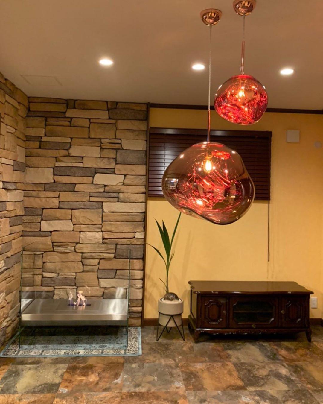 Modern Lava Glass Dome Pendant Light 1-Light Lasson Living