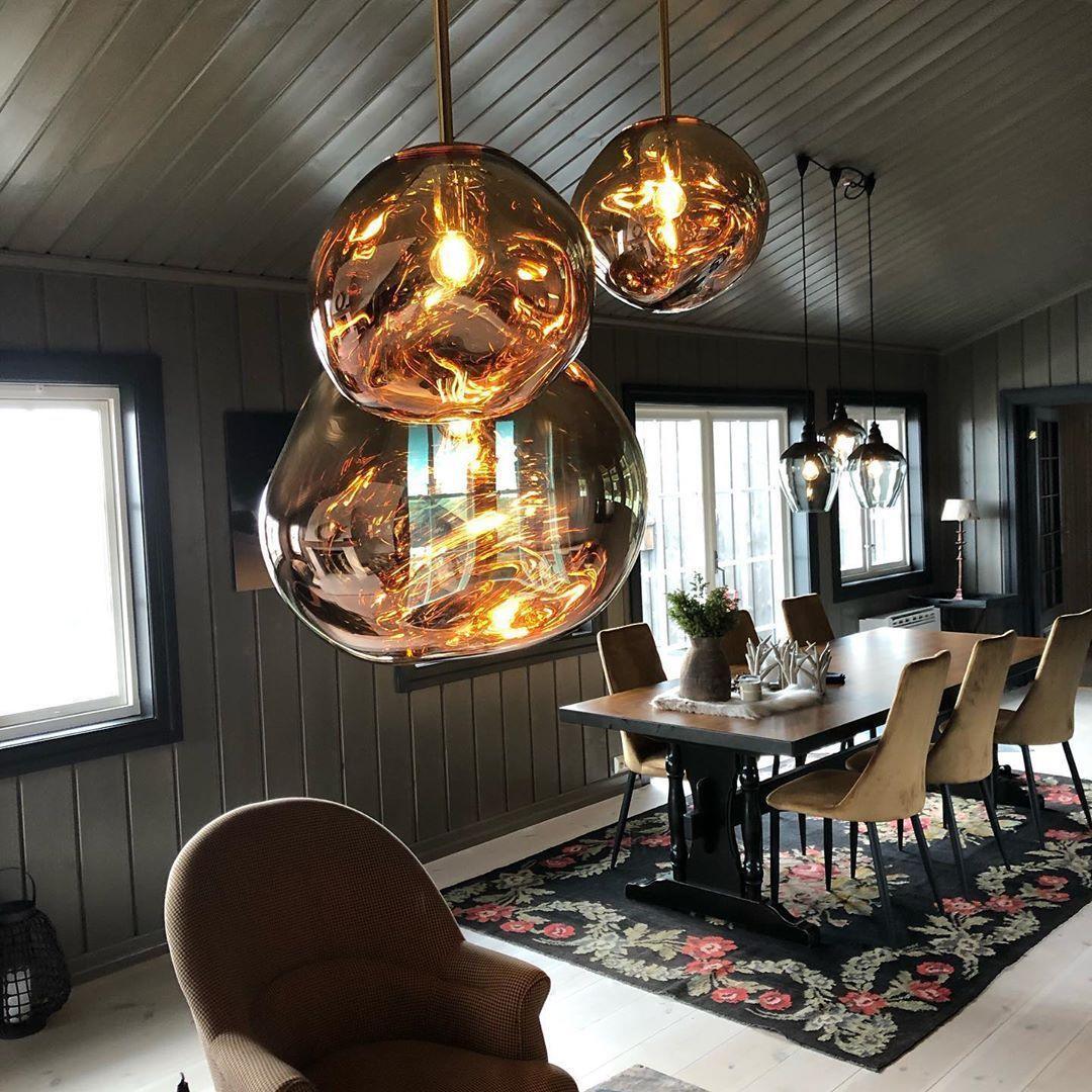 Modern Lava Glass Dome Pendant Light 1-Light Lasson Living