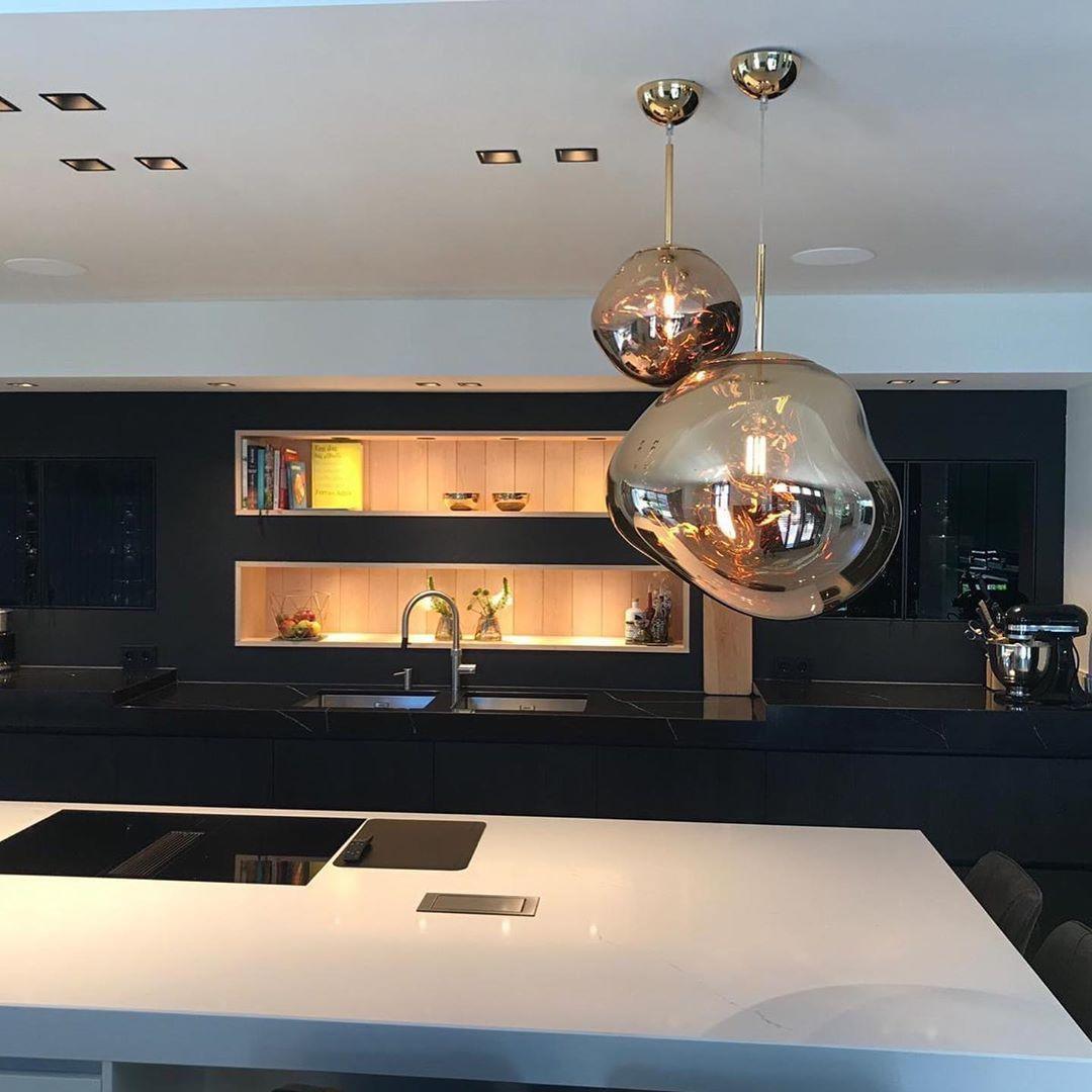 Modern Lava Glass Dome Pendant Light 1-Light Lasson Living
