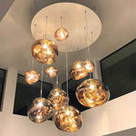 Modern Lava Glass Dome Pendant Light 1-Light Lasson Living