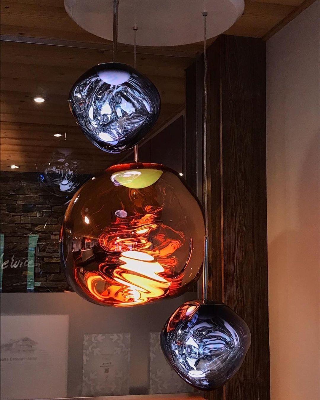 Modern Lava Glass Dome Pendant Light 1-Light Lasson Living