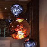 Modern Lava Glass Dome Pendant Light 1-Light Lasson Living