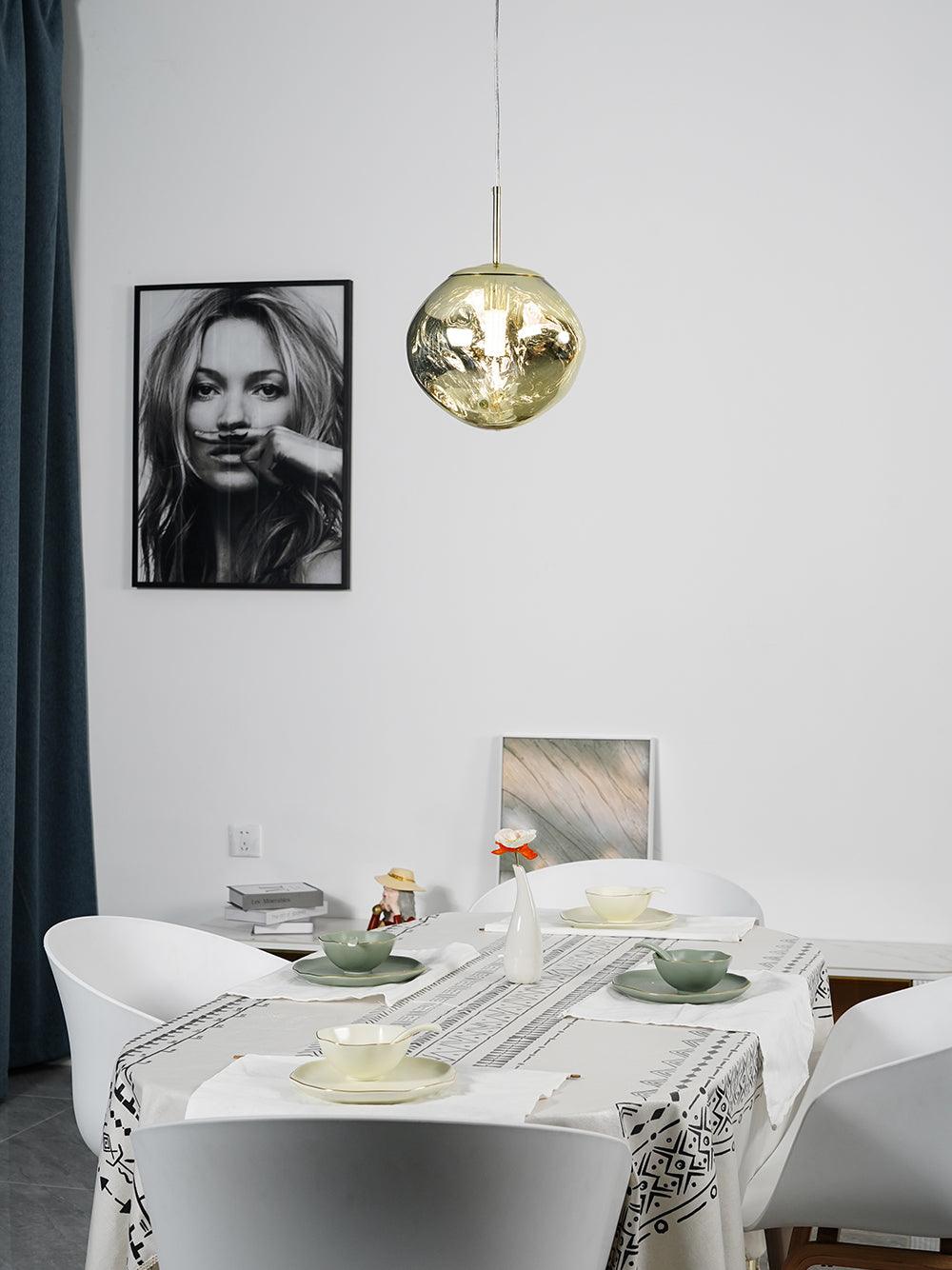 Modern Lava Glass Dome Pendant Light 1-Light Lasson Living