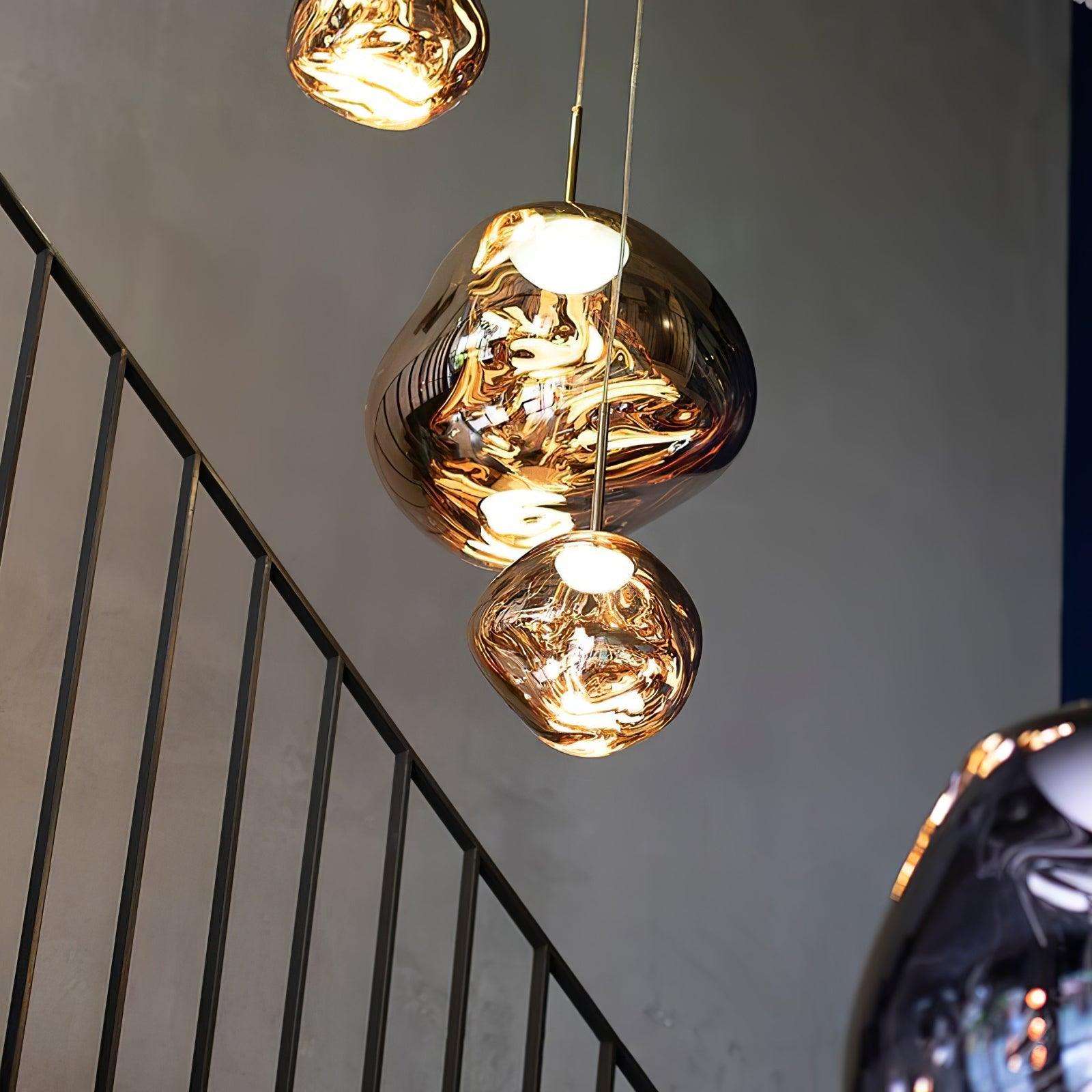 Modern Lava Glass Dome Pendant Light 1-Light Lasson Living