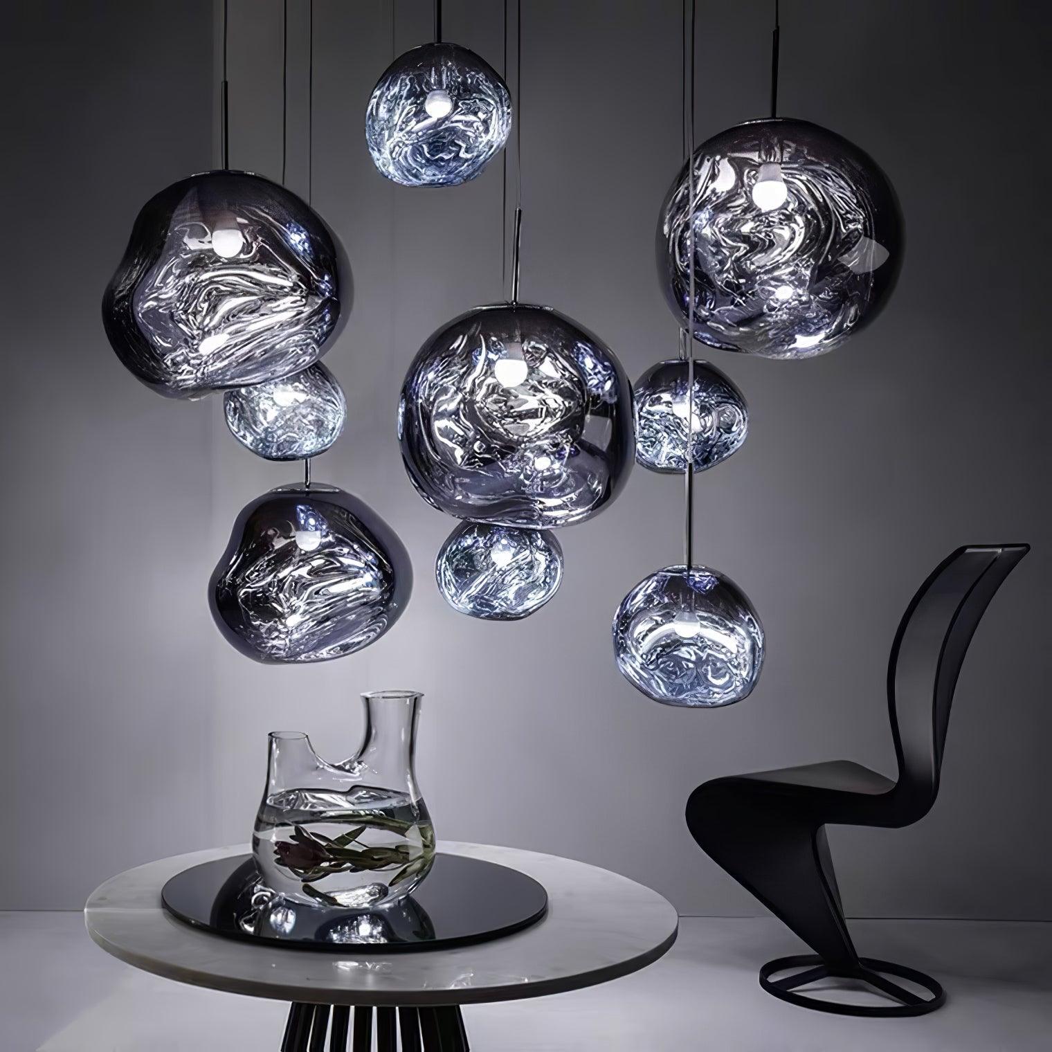 Modern Lava Glass Dome Pendant Light 1-Light Lasson Living