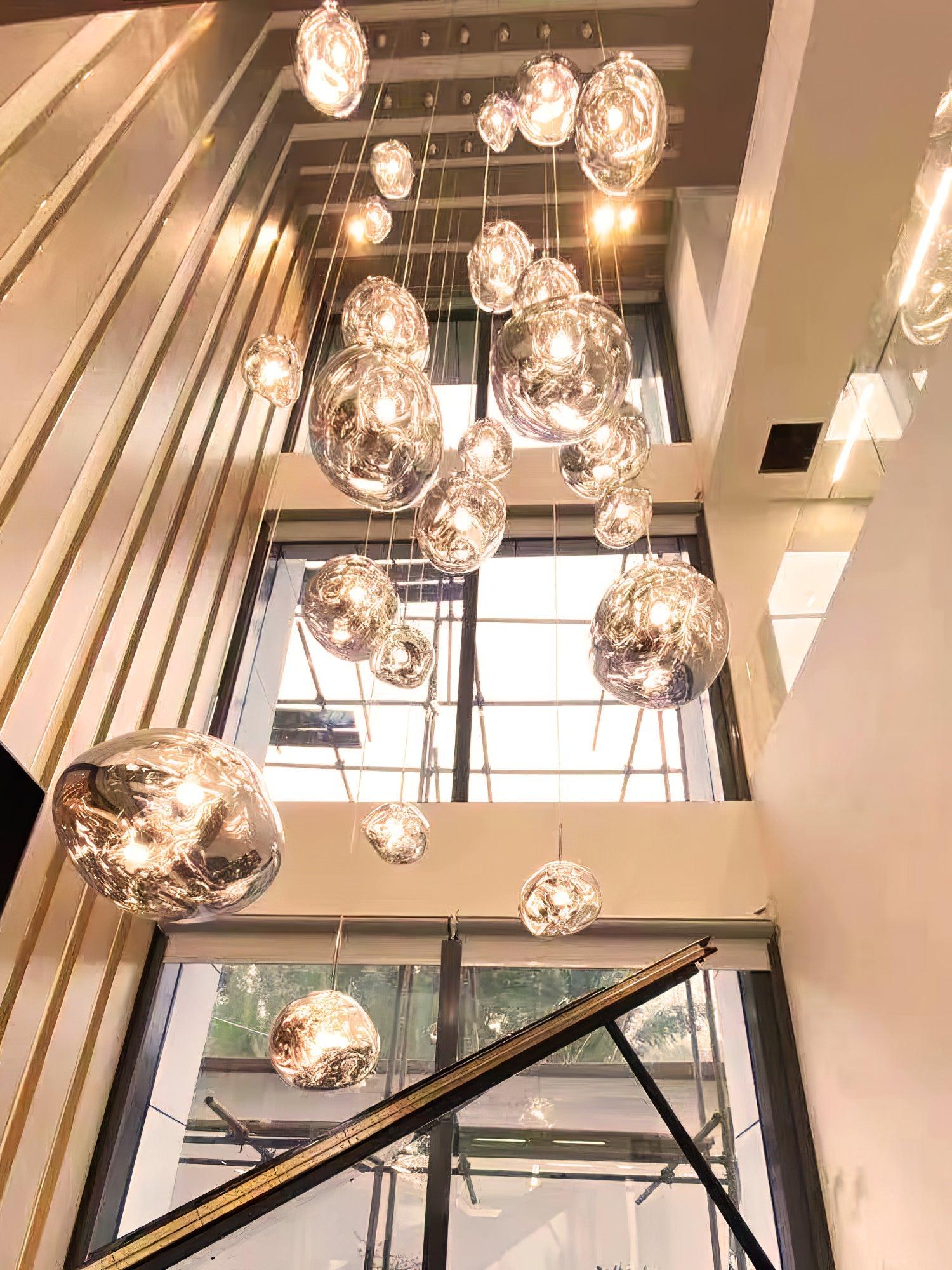 Modern Lava Glass Dome Pendant Light 1-Light Lasson Living