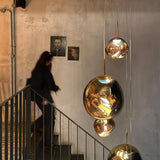 Modern Lava Glass Dome Pendant Light 1-Light Lasson Living