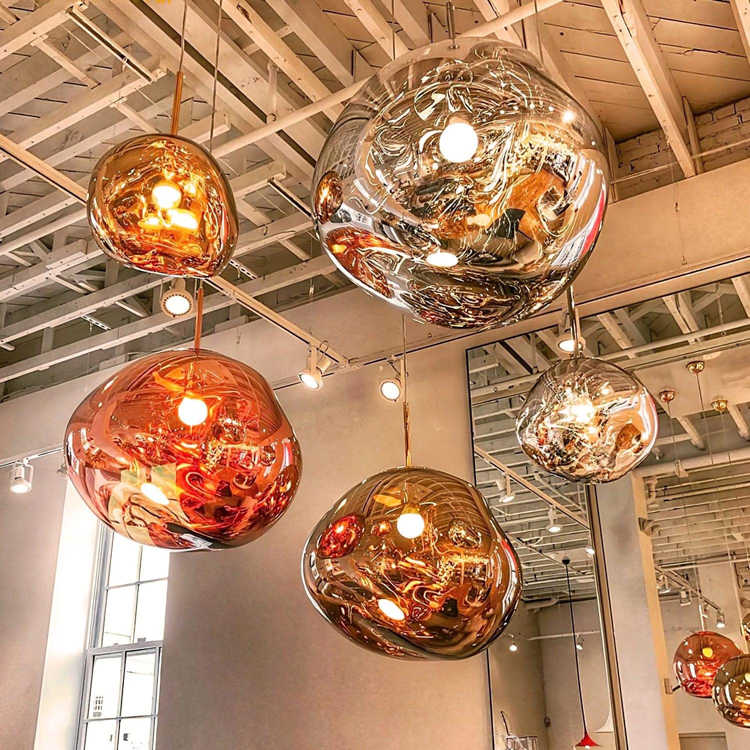 Modern Lava Glass Dome Pendant Light 1-Light Lasson Living