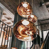Modern Lava Glass Dome Pendant Light 1-Light Lasson Living